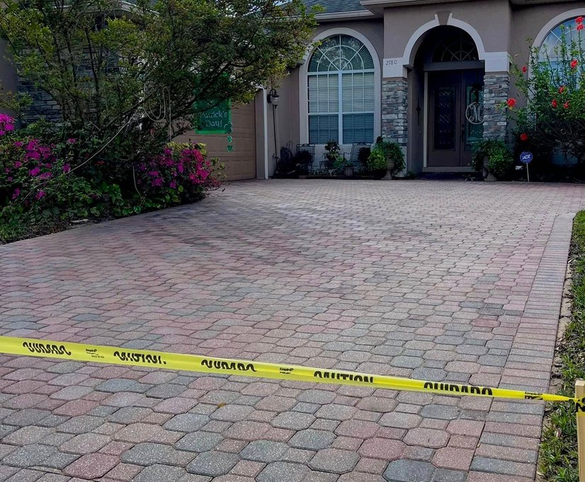 Paver installation and repair on driveway and patio surfaces
